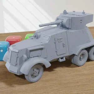AAC-1937 (Spanish Civil War) Armoured Car - 3D Printed Miniature Wargaming Combat Vehicle - 28mm / 20mm / 15mm Scale